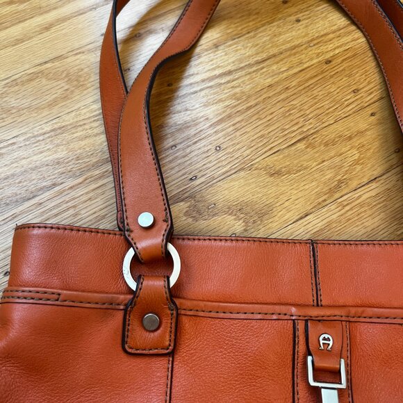 Orange Etienne Aigner Leather Purse - Picture 2 of 14